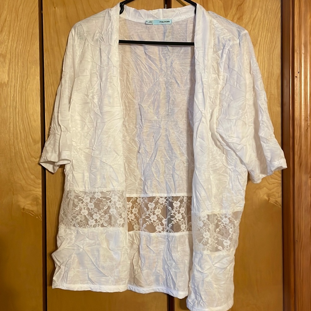 White Maurice’s short sleeve over shirt